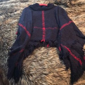 NWOT Asymmetric Woven Poncho